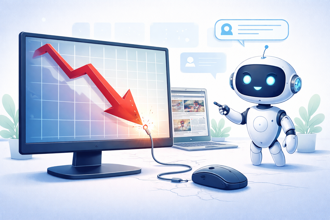 L'IA et la fin du clic : pourquoi les médias s'attendent à perdre 43 % de leur trafic de recherche - Minted